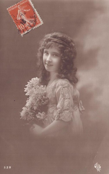 Mädchen mit Blumen Vorderseite