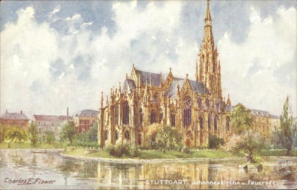 Stuttgart/Johanneskirche im Feuersee Vorderseite
