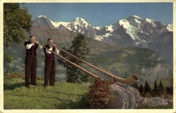 Alphornbläser Vorderseite