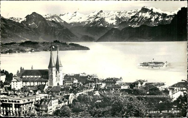 Luzern mit Alpen Vorderseite