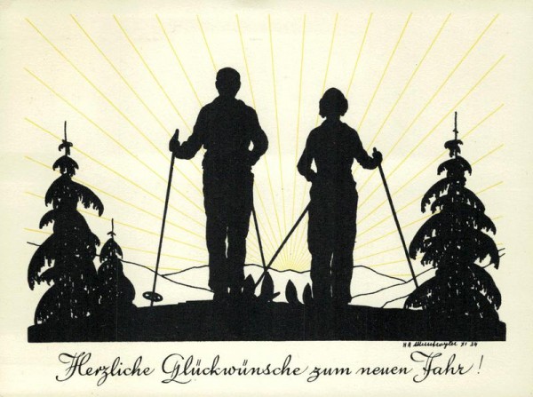 Herzliche Glückwünsche zum neuen Jahr! Vorderseite