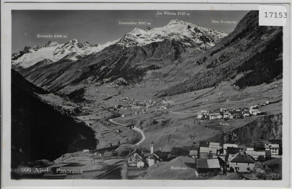 Airolo - Panorama - Valle, Madrano