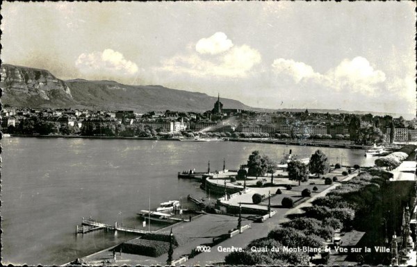 Genève - Quai du Mont-Blanc et Vue sur la Ville Vorderseite