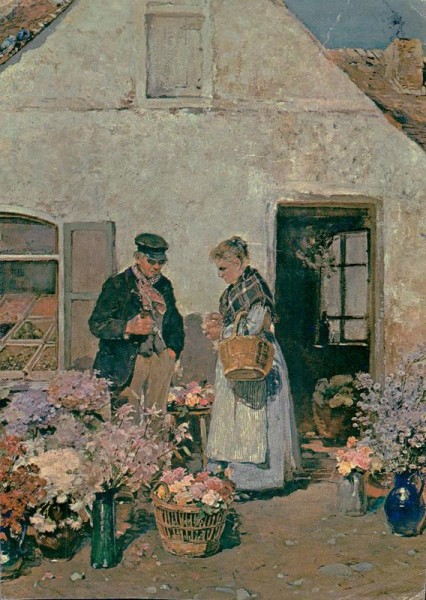 "Blumenstand" von Hugo Mühlig Vorderseite