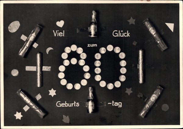 Viel Glück zum 80. Geburtstag Vorderseite