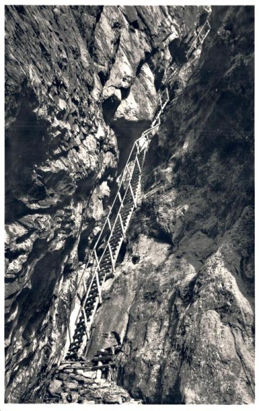 Aufstieg zur Glecksteinhütte, Milchbachschlucht Vorderseite