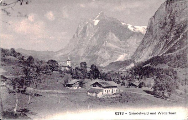 Grindelwald und Wetterhorn Vorderseite