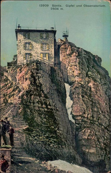 Säntis. Gipfel und Observatorium Vorderseite