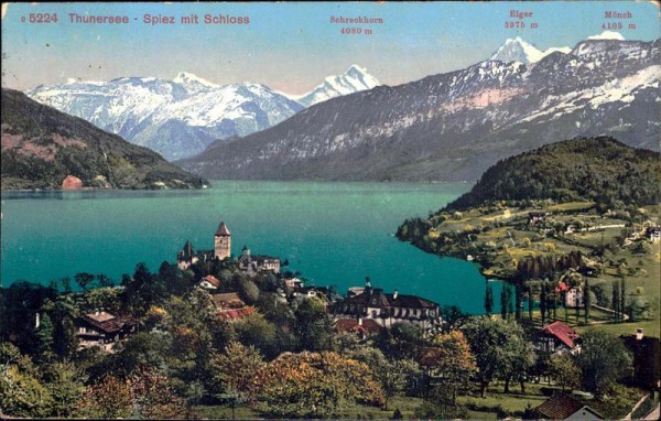 Thunersee - Spiez mit Schloss Vorderseite