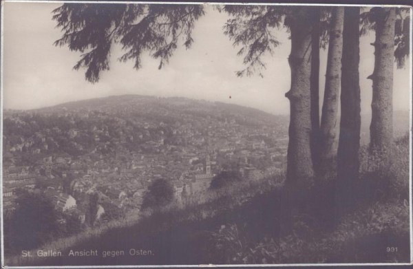 St. Gallen, Ansicht gegen Osten Vorderseite