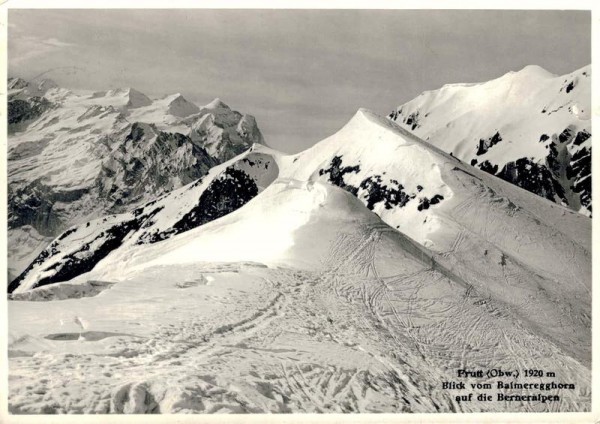 Frutt. Blick vom Balmeregghorn auf die Berneralpen. 1949 Vorderseite