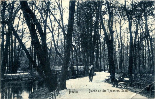 Berlin, Partie an der Rousseau-Insel Vorderseite