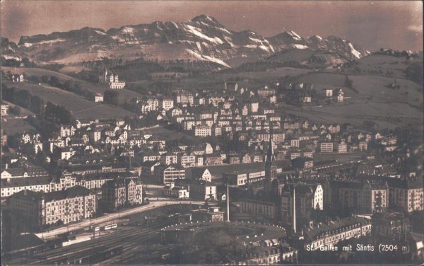 St. Gallen mit Säntis Vorderseite