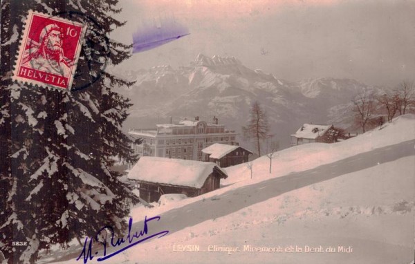 Leysin. Clinique Miremont et la Dents du Midi Vorderseite