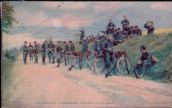 en guerre, chasseurs cyclistes Vorderseite
