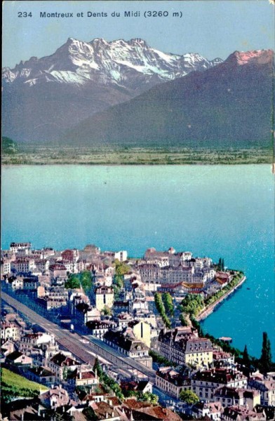 Montreux et Dents du Midi (3260 m) Vorderseite