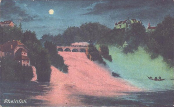 Rheinfall, Lieblich begrüsset der Mond... Vorderseite