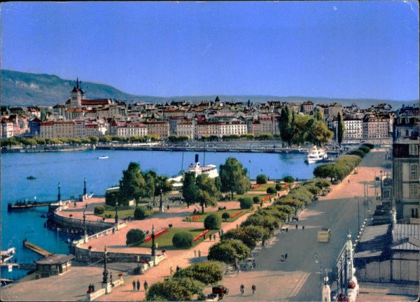 Quai du Mont-Blance et Vue sur la Ville, Genéve Vorderseite