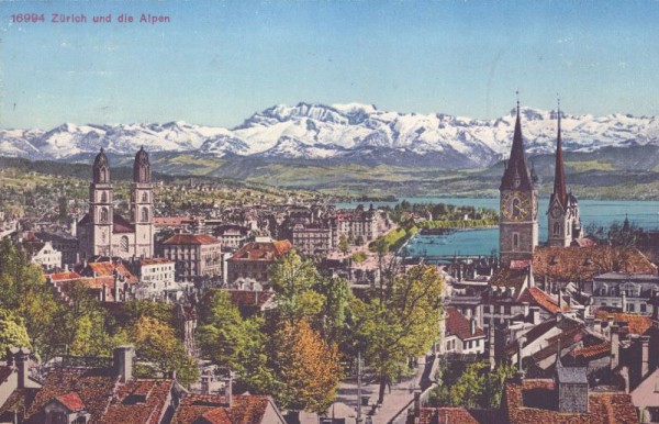 Zürich und die Alpen