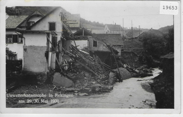 Unwetterkatastrophe in Rekingen 1931