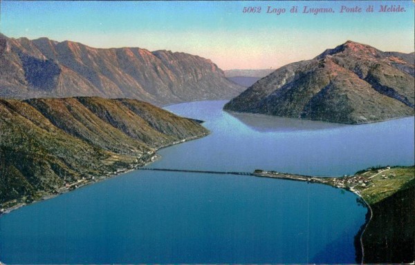 Lago di Lugano. Ponte di Melide Vorderseite