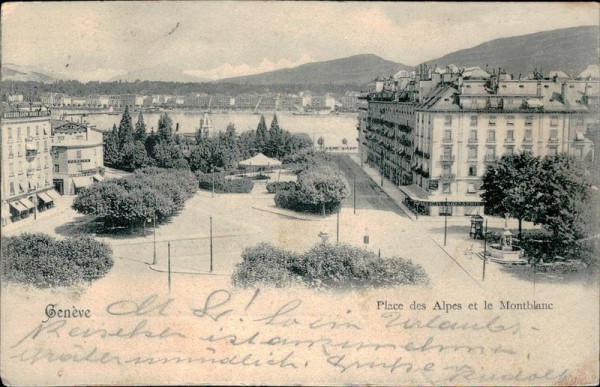 Genève/Place des Alpes le Montblanc (4810 m) Vorderseite