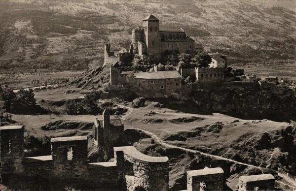 Sion. Le Château de Valère vu de Tourbillon Vorderseite