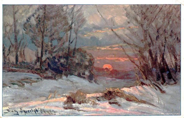 August Specht, Stuttgart, Sonnenuntergang Vorderseite