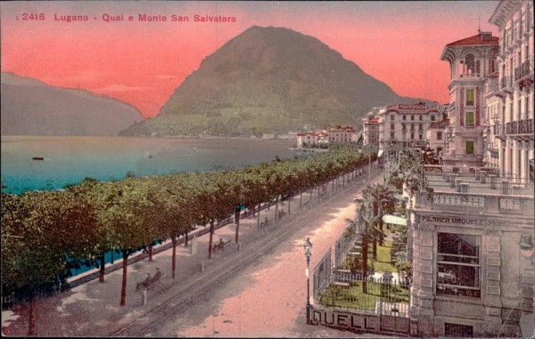 Lugano- Quai e Monte San Salvatore Vorderseite