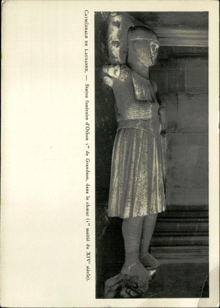 Kathedrale Notre-Dame (Lausanne) - Statue Vorderseite