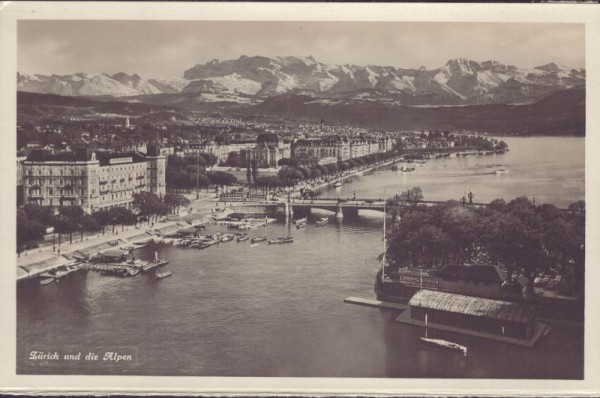 Zürich und die Alpen