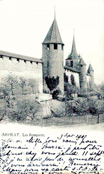 Morat. Les Remparts. 1902 Vorderseite