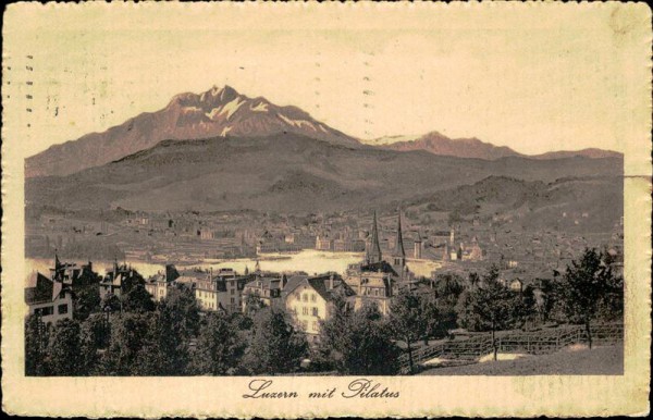 Luzern mit Pilatus  Vorderseite