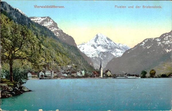 Vierwaldstättersee/Flüelen und der Bristenstock. Vorderseite