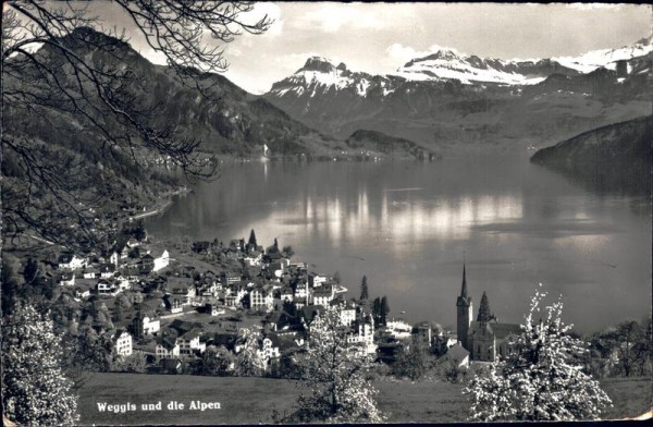 Weggis und die Alpen Vorderseite