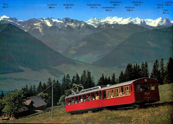 Vitznau-Rigi-Bahn mit den Berner Alpen Vorderseite