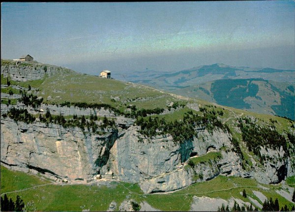 Ebenalp mit Aescher und Wildkirchli, Flugaufnahme Vorderseite
