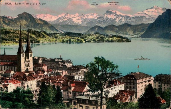 Luzern und die Alpen. Vorderseite