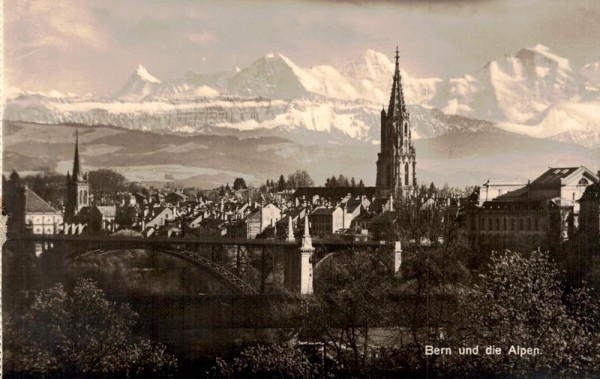 Bern und die Alpen Vorderseite