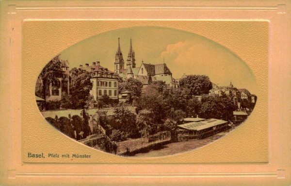 Basel, Pfalz mit Münster Vorderseite