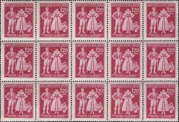 Grossdeutsches Reich, Briefmarkenbogen Vorderseite