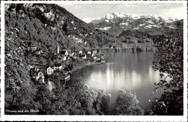 Vitznau und die Alpen Vorderseite