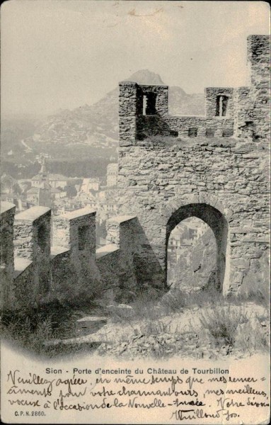 Sion - Château de Tourbillon Vorderseite
