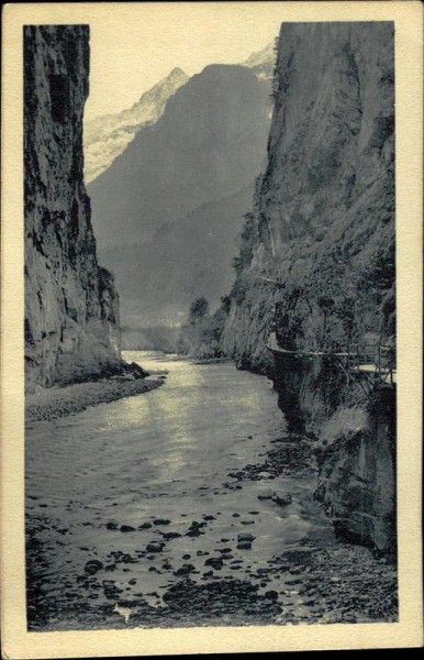 Aareschlucht bei Meiringen Vorderseite