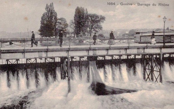 Genève, Barrage du Rhône Vorderseite