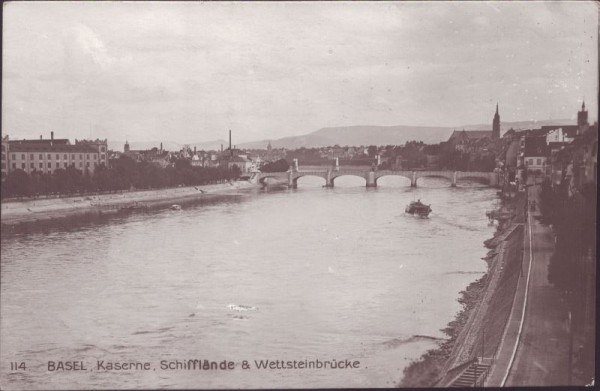 Basel - Kaserne, Schifflände & Wettsteinbrücke