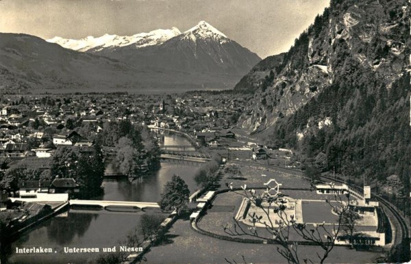 Interlaken, Unterseen und Niesen Vorderseite