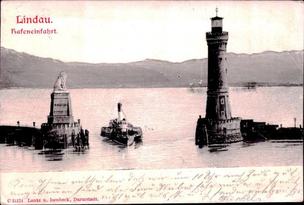 Lindau, Hafeneinfahrt Vorderseite
