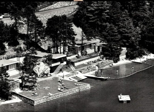 Strandbad Gersau SZ am Vierwaldstättersee - Flugaufnahmen Vorderseite