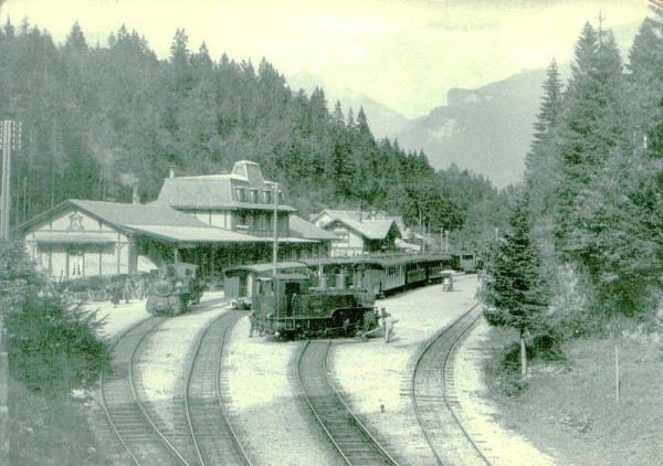 Dampfbetrieb auf dem Brünigpass 1938 Vorderseite